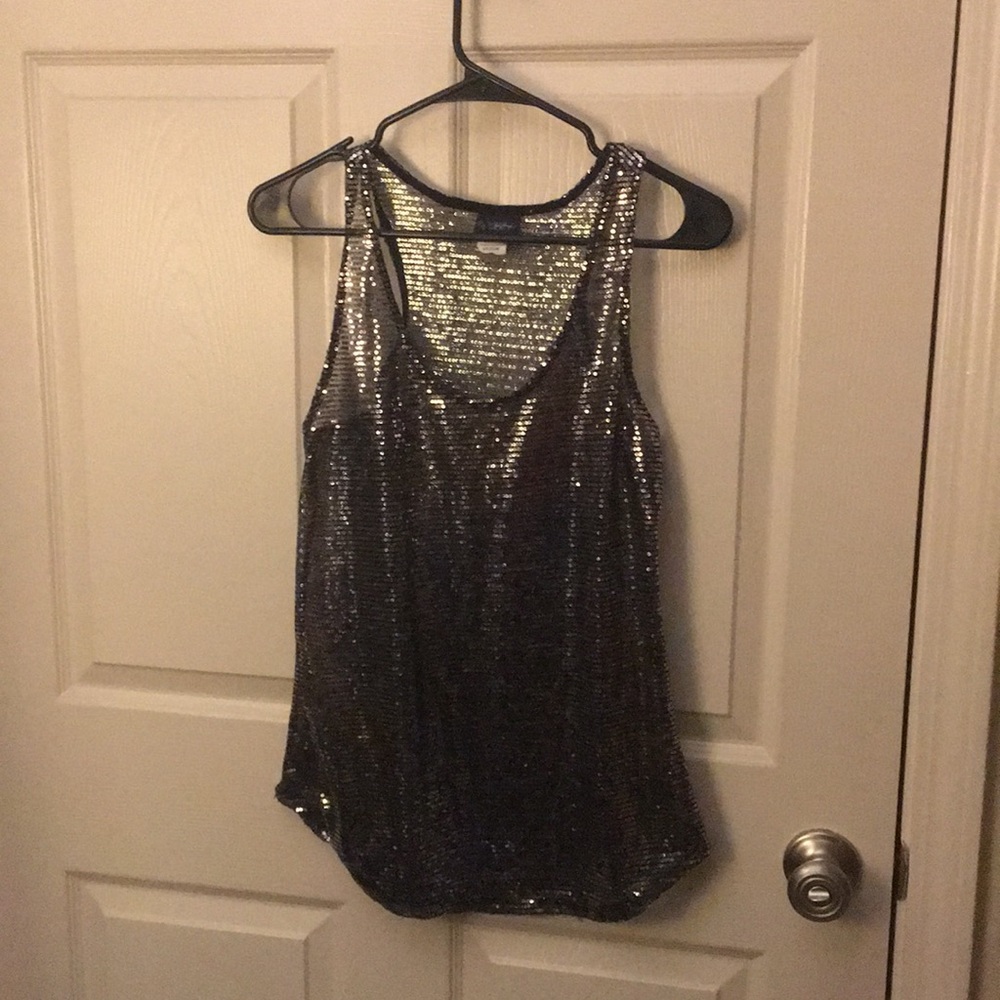 Women’s Silver Sheer Party Top
